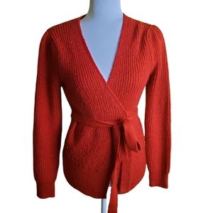 Urban Outfitters Red Knitted Wrap Sweater Size XS